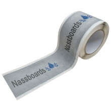 Nassboards Waterproof Tanking Tape - Aqua Elastic Self Adhesive Butyl Joining Permanent Strong Sealing Tape for Waterproofing Bathrooms, Shower Wet R