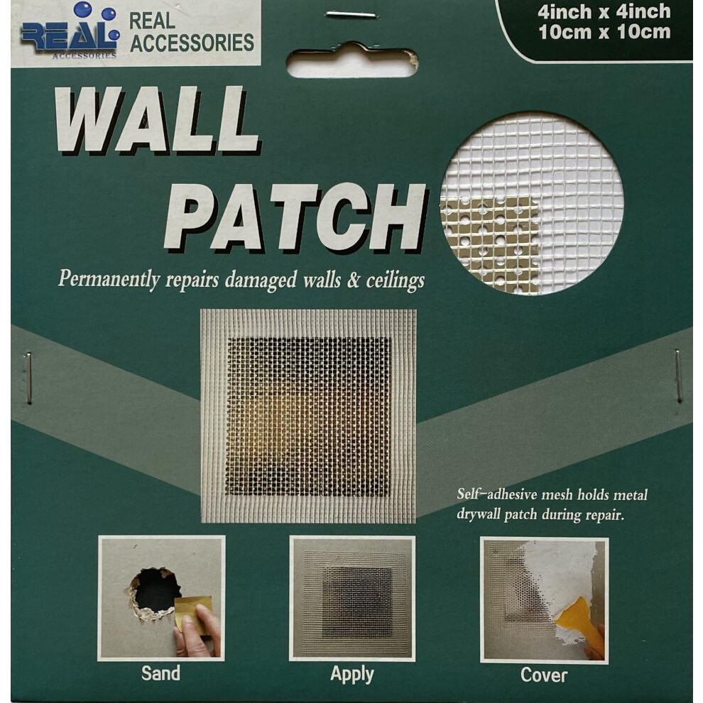 Self Adhesive Drywall Hole Repair Patch, 10Cmx10cm, Wall Repair Patch, Plasterboard Patch, Easy To Use, Aluminum Wall Repair Kit For Repairing Holes, 31069809