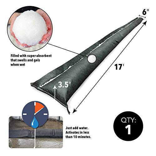 Quick Dam QD617-1 Flood Barriers, Black, 1 Pack 2