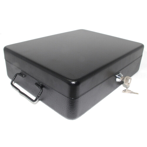 Lockable A4 Document Storage Box, 12 Inch (30cm) Steel Security Box with Bolt Down Floor Mounting Kit for A4 Documents, Medication and Valuables 1