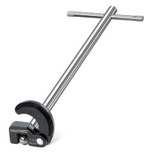 HAUTMEC 11Inch(280mm) Basin Wrench Sink Faucet Wrench for Tight Spaces with 3/8" to 1-1/4"(10-32mm) Capacity Adjustable Tap Spanner Set Plumbing Wren