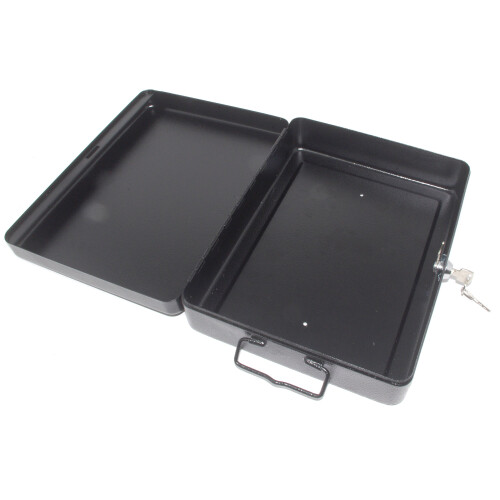 Lockable A4 Document Storage Box, 12 Inch (30cm) Steel Security Box with Bolt Down Floor Mounting Kit for A4 Documents, Medication and Valuables 2