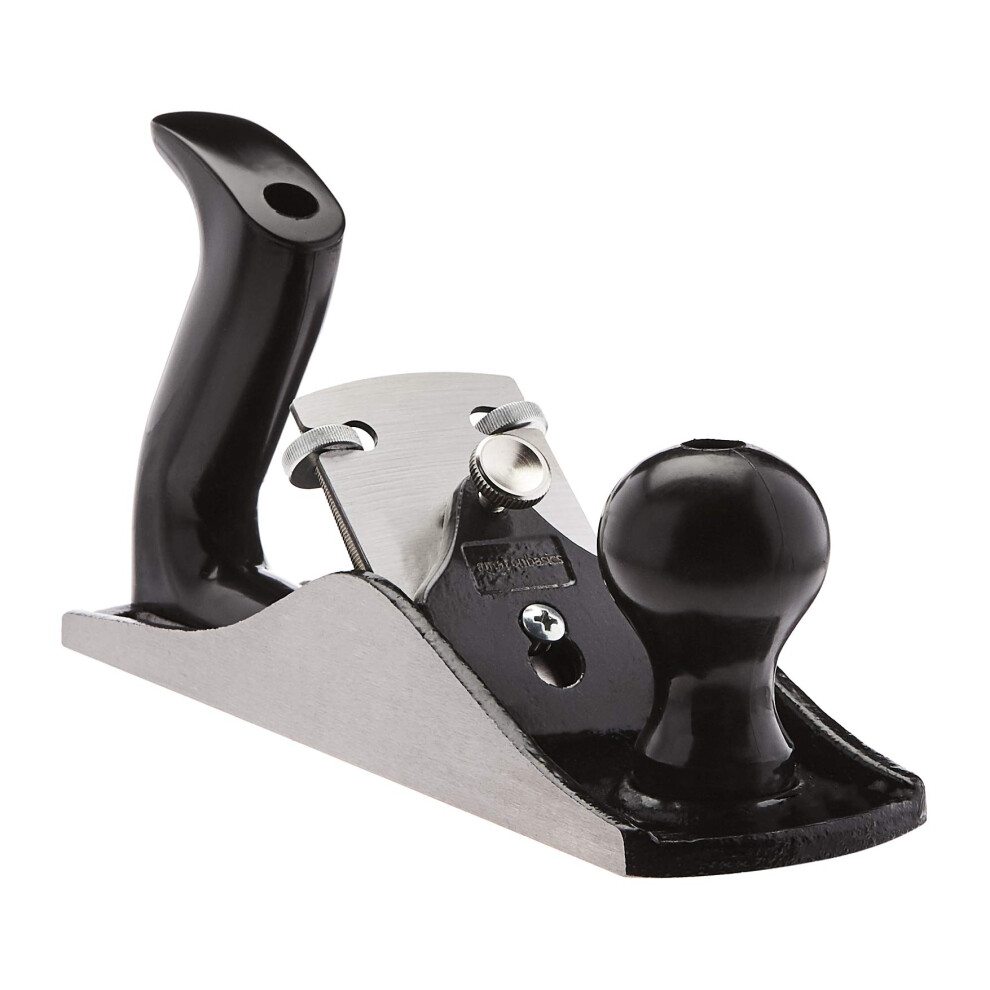 Amazon Basics No.4 Adjustable Bench Hand Plane, 2ÂInch (51 Mm) Blade, CastâIron Body, Adjustable Mouth & Depth Gauge, Smooth Planing For Woodwork 5003124058372
