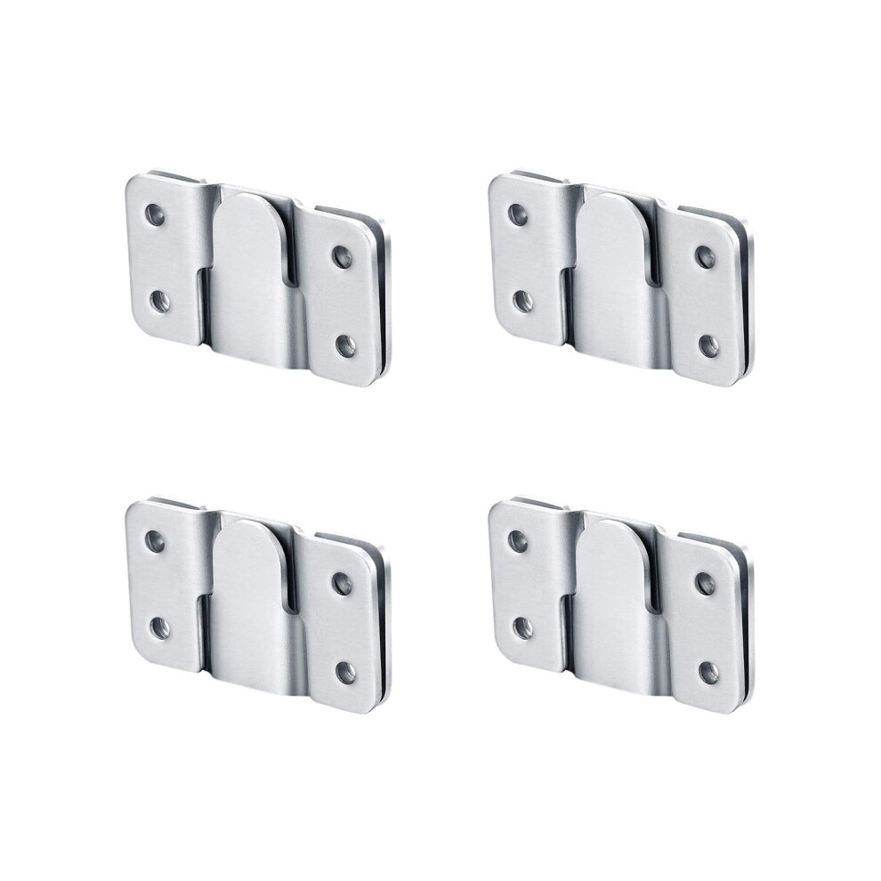 Flush Mount Brackets, Concealed Headboard Wall Fixings Brackets, Stainless Steel 5009917570588