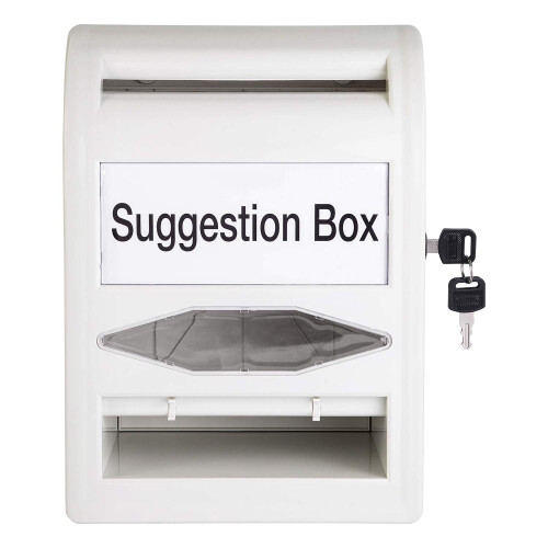 Amazon Amazon Basics ABS Ballot Box With Lock and Key, Non-clear