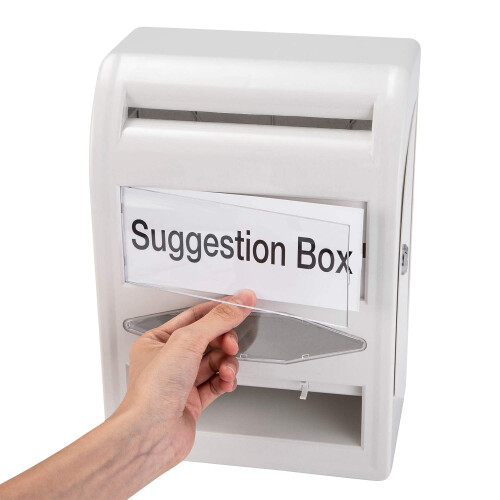 Amazon Amazon Basics ABS Ballot Box With Lock and Key, Non-clear 1