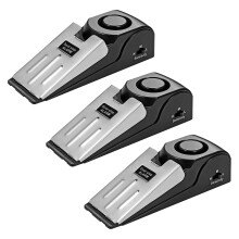 Fuers Door Stop Alarm, 3-Pack Door Wedge Stopper Alarm with high Cushion Rubber, Adjustable Sensitivity Lightweight Small Size Convenient to Carry, S