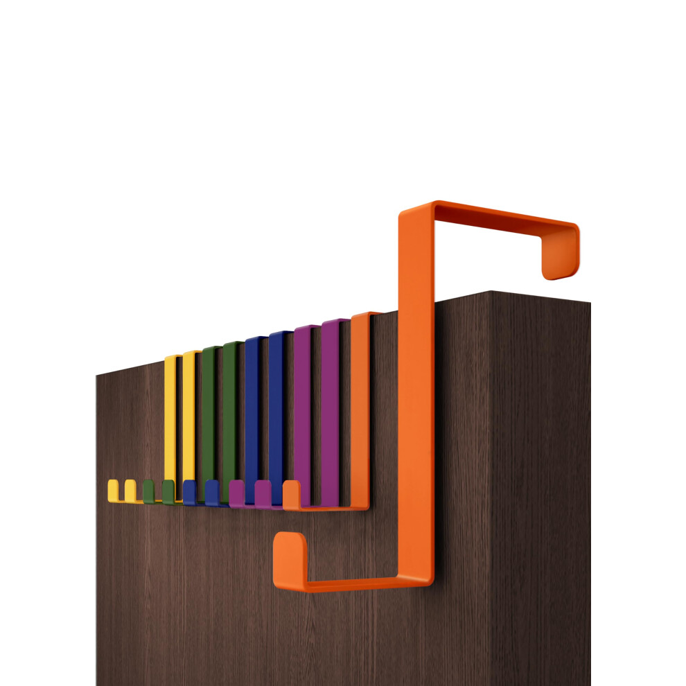 Menz Over Door Hanger Â 10 Pcs. Multicoloured - Coat Hooks 3.6 Cm (1.4") + 4.6 Cm (1.8") - Over Door Hook For Hanging Clothes, Coat Rack 5051226570513