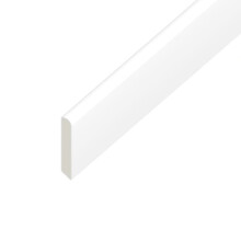 Virtual Plastics White Plastic Trim - 20mm x 5m - Rounded Edge - Gloss Finish