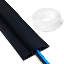 Amazon Basics Floor Cord Cover, 182.88 cm Length, 6.6 cm Diameter, Black