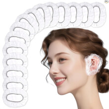 200 Piece Ear Covers for Shower Lightweight Disposable Ear Covers For Hair Dye Stretch Up To 4.6" for Wear Protection from Water Splashes and Chemica