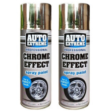 2 x Auto Extreme Professional Chrome Effect Spray Perfect Finish Petrol Resistance 400ml
