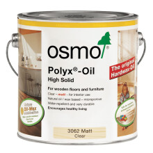 Osmo Polyx-Oil - Hard Wax Oil 3062, Clear Matt, 0.375L - Durable for Furniture, Water-Resistant Floor Wax, Wood Treatment & Wood Finish - Ideal for