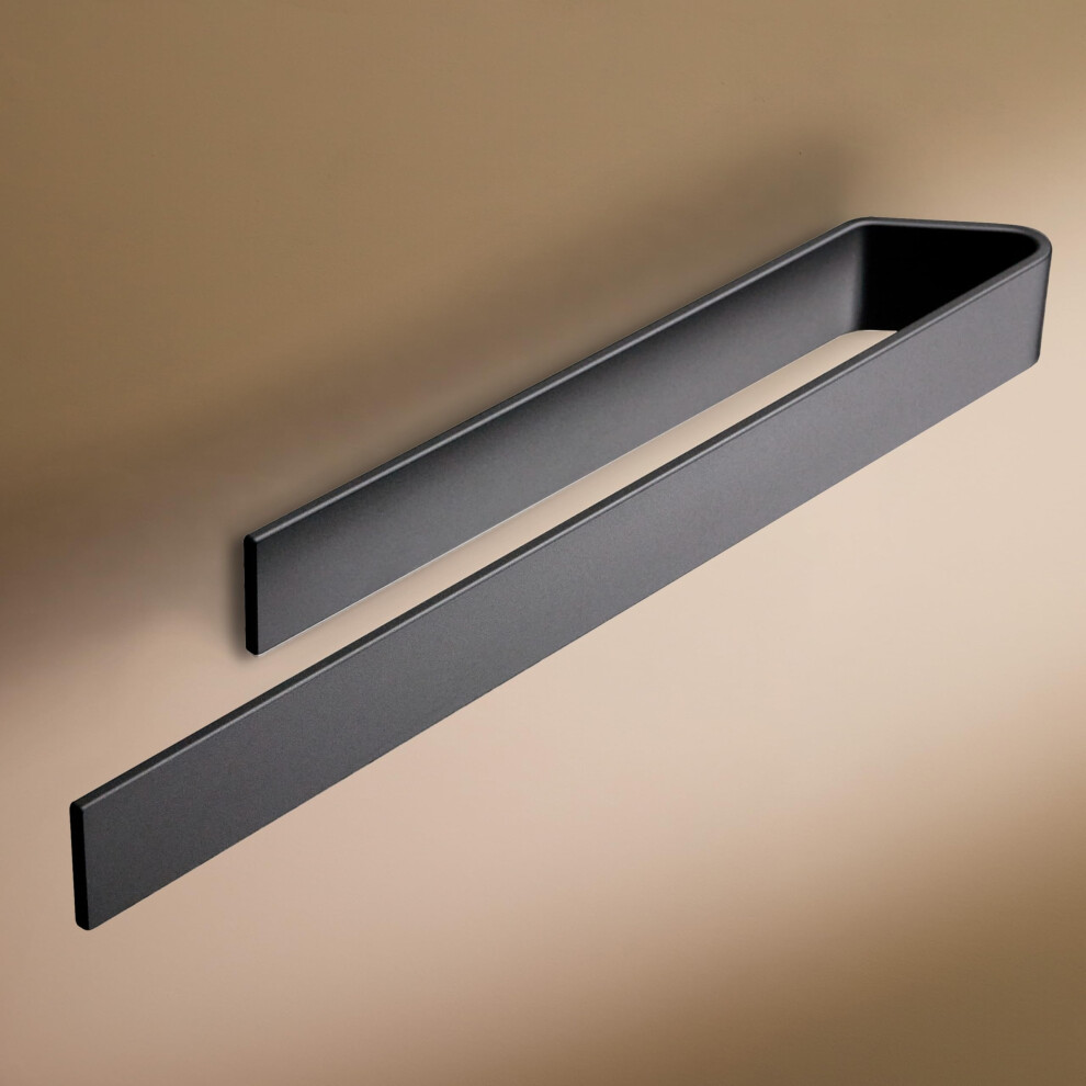Designfactory Hamburg Towel Rail | Self Adhesive Towel Holder | Towel Rail For Bathroom And Kitchen | 40 Cm | Modern Design | Matt Black 5007699660121