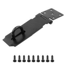Door Padlock Hasp, 4 Inch Stainless Steel Padlock Hasp and Staple Shed Lock Hasp Shed Door Latch Heavy Duty Gate Lock Latch Security Hasp and Staple