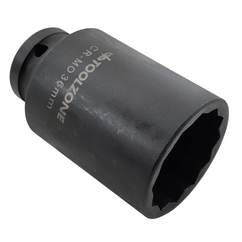 36mm Deep Impact Socket 1/2" Drive Hub Nut Flywheel Socket Bi Hex 12-Point 1