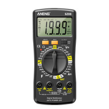 ANENG SZ08 Digital Multimeter Ultratunn Lagring Professionell Multimetro Auto Voltmeter AC Resistance HandhåLl Testare (Svart)