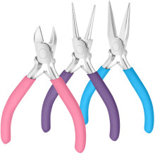 Jewelry Making Pliers, shynek Jewelry Pliers Set Includes Needle Pliers, Round Nose Pliers and Wire Cutters