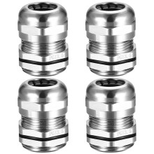 M20 Cable Gland, 4 Pcs PG13.5 Metal Cable Glands Joints, Waterproof Adjustable Cables Connector, Brass Wire Glands Joints for 6-12mm Dia Cables Range