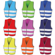 Expert Workwear Hi Vis Kids Safety Vest Junior High Visibility Unisex Childrens School Reflective Outdoor Bike Waistcoat Top (Orange, 4/6 Years)