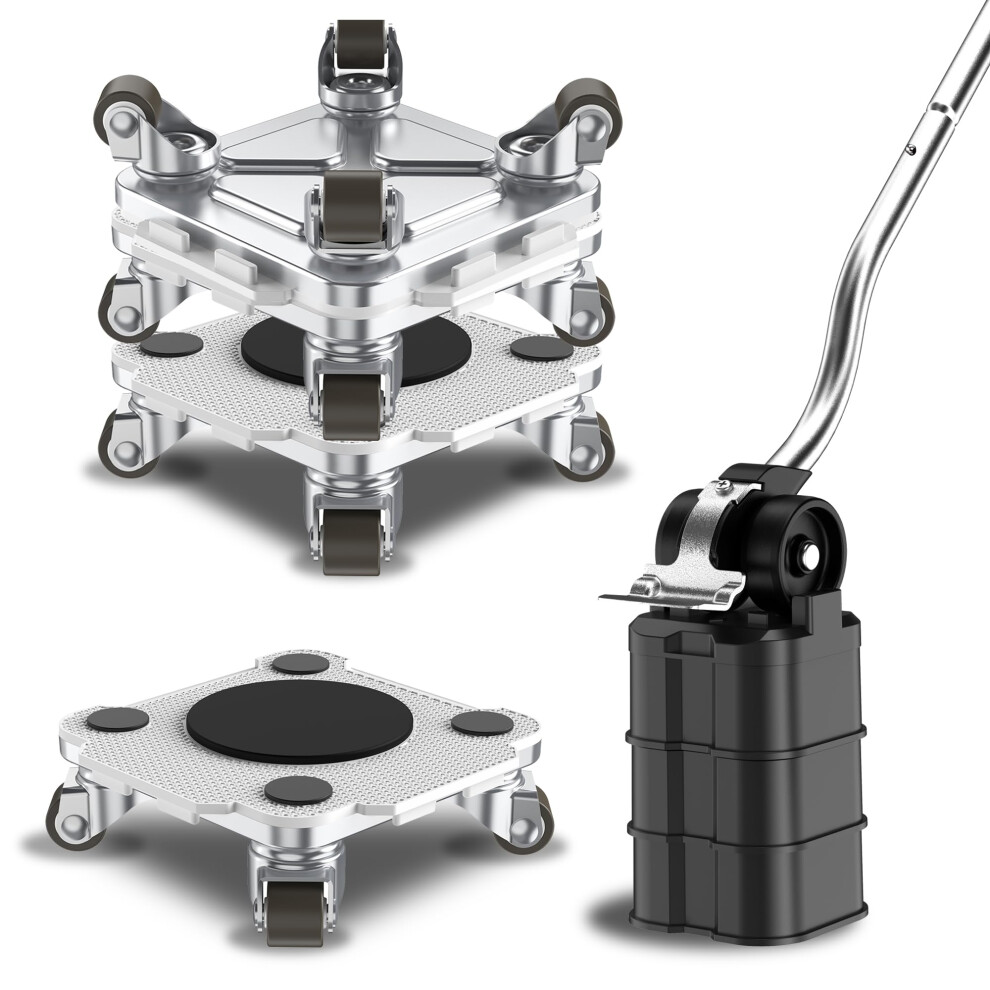 Oneon Furniture Mover With Wheels, 360 Rotation Wheels Furniture Dolly For Moving Heavy Furniture, Appliances, 880 Lb Max Load Capacity With Auxilia 5008631212279