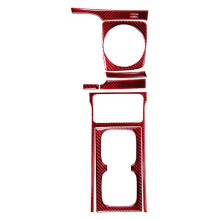 8Pcs for 06-11 Red Carbon Fiber Automatic Gear Shift Cover Trim Set