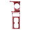 8Pcs for   06-11 Red Carbon Fiber Automatic Gear Shift Cover Trim Set 1