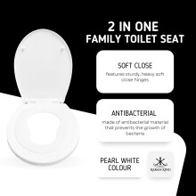 KARAN KING Convenient QuickRelease Family Toilet Seat for Easy Cleani