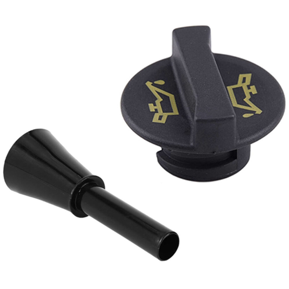 2 Pcs Car Accessories: 1 Pcs Car Emergency Fuel Gas Petrol Filler Funnel Oil & 1 Pcs Oil Filler Cap Black 4713136182743