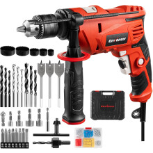 Enventor Hammer Drill, 900W 0-3000RPM Electric Corded Hammer Drill, Variable Speed, 13mm Chuck, 360 Auxiliary Handle