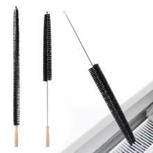 2 Pack Radiator Cleaner Brush, 79/73CM Long Thin Radiator Brush, Multipurpose Radiator Cleaner with Wooden Handle