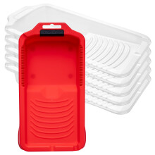 Mister Rui Paint Tray, 6 Packs 4 Inch Paint Tray Liners, Paint Pan Liners, Disposable Paint Tray, Paint Roller Tray, Transparent Paint Tray for Paint