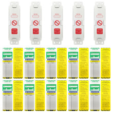 Ladder Tags - 5 Holders and 10 Ladder Inspection Tag Inserts, Ladder Inspection Tag,Safety Protect for Indoor & Outdoor