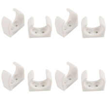 Clip per Gancio da Barca In Nylon da 8 Pezzi per Dimensioni 1-1 / 4 Pollici di Diametro per Set Accessori Marini UV per Yacht, Bianca