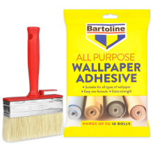Wallpaper Paste 10 Roll Pack (12 Pints) with 120mm Brush | Strong Wallpaper Glue for Vinyl, Lining & Textured Walls | Easy DIY & Professional Decorat