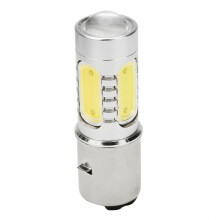 Phare de Moto 12V H6 BA20D 4 COB LED Ampoule Blanche AdaptéE au Phare VTT Cyclomoteur