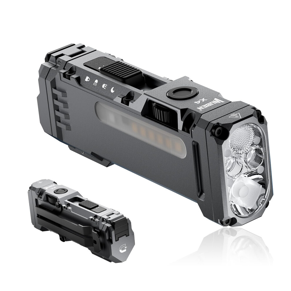 Wuben X4 Mini Led Torch With Rgb Light, Small Torch Rechargeable 1500 Lumens, Edc Tactical Torches Ip65 Flashlight Torches For Camping, Checking, Eme 5002196488575