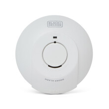 BLACK+DECKER Mains Smoke Alarm. Mains Powered Smoke Detector, Interlinked Wired with Battery Back Up. Optical Smoke Alarm for Home with FAST FIX Easy