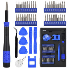 Bluvizo Electronics Precision Screwdriver Set: 50PCS Multi-Function Tool Kit, Foam Insert Storage & Ergonomic Handle, and Replaceable Screwdriver Bit