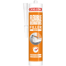 EVO-STIK Flexible Decorators Filler White - 290ml - Acrylic Filler - Ideal for Filling in Fine Cracks and Cavities - Can be Sanded Painted or Papered