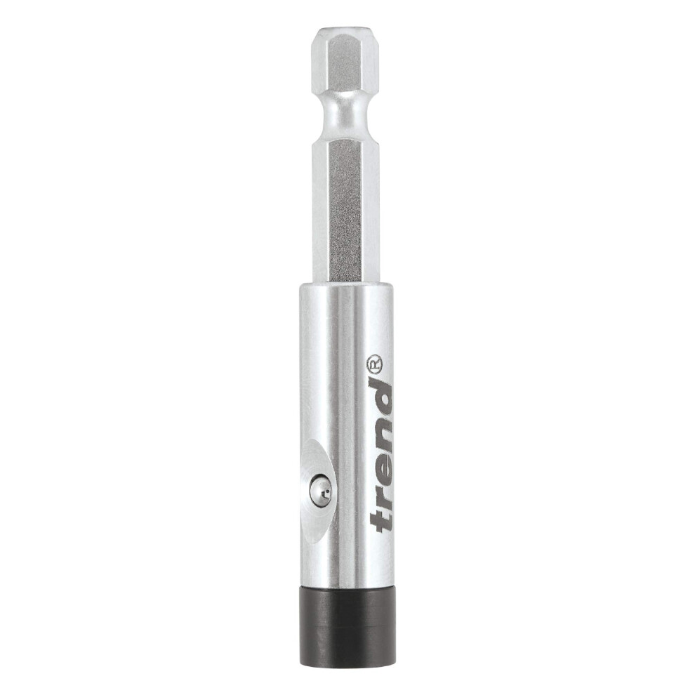 Trend Snappy 66Mm One Touch Magnetic Bit Holder, 25Mm Bit Retention, Centrotec Compatible, Snap/Bh/Ot, Black