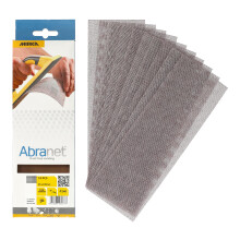 Mirka Abranet net sandpaper strips 80x230 mm/Hook & loop/Grit P240 / 10 pcs / AE175F1025 / for dust-free sanding of wood, walls, metal, aluminium, st