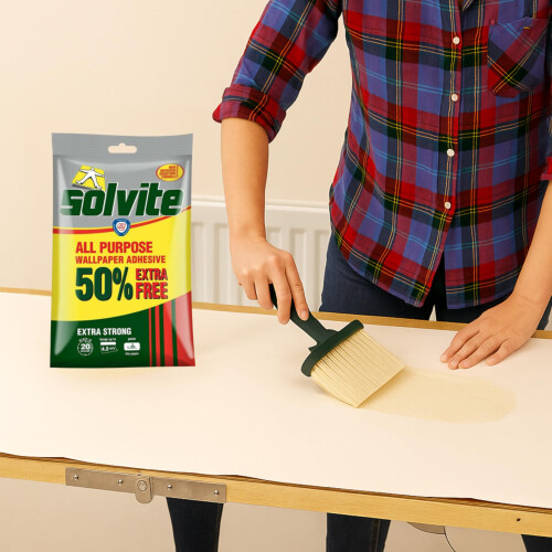 Solvite Extra Strong Wallpaper Paste Bundled With Paste Brush for Wall 2
