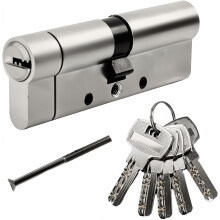 SEPOX 90mm(45/45) Anti-Snap Euro Door Lock Cylinder, High Security 6 Pin, Brass Body Stainless Steel Bar Enforced Anti-Drill Anti-Pick,Anti-Bump Doo