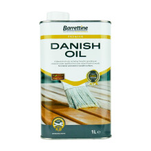 Barrettine Premier Danish Oil (1L) - Water Repellent Danish Oil for Wood Turning, Scandinavian Furnishings, Door, Panelling & More, Enhances Natural