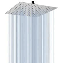 Voolan 10" High Pressure Rain Shower Head, Square Shower Heads Made from 304 Stainless Steel, Comfortable Shower Experience Even at Low Water Flow, C