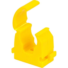 ROHANS Single 15mm HINGED Pipe Clips TS15 for PIPEWORK Black, White, Red, Yellow, Blue, Pack of 5, 10, 15, 20, 50, 100 (100, Yellow)