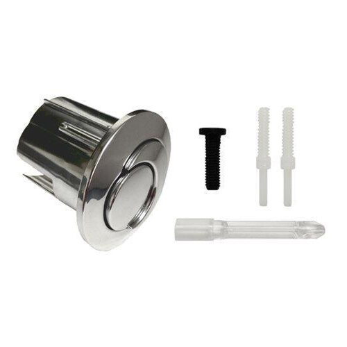 Dual Flush Push Button Threaded Push Rods Short Body D2D Chrome Compatible with