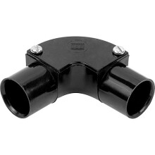 Electrical Conduit System, 20mm Black PVC, Boxes, Bends, Tees and Accessories (20MM INSPECTION ELBOW)