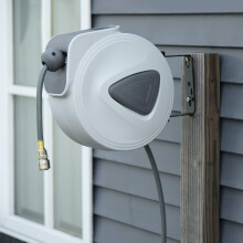 DURHAND Retractable Air Hose Reel Wall Mount Auto Rewind Hose Reel 15m